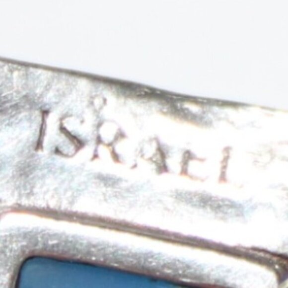 Sterling Silver Shablool Didae Blue Chalcedony Earrings - Picture 4 of 6